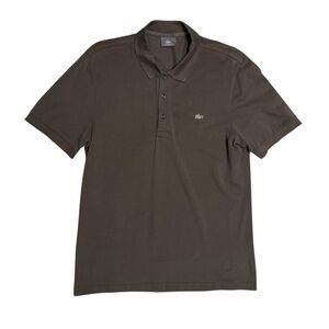 Lacoste Polo Shirt Short Sleeve Cotton Pique Size 4 (Men's M) - Brown